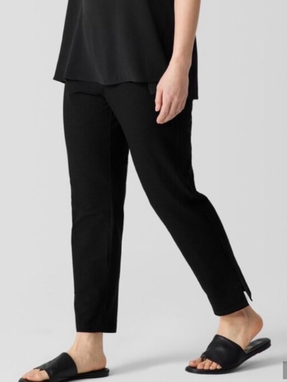 Eileen Fisher Stretch Pull On Pant Black Size M